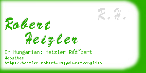 robert heizler business card